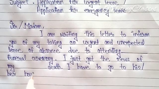 How to write urgent/emergency leave application for office||Leave application||Formal letter смотреть онлайн