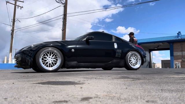 350z gets a new front lip installed смотреть онлайн