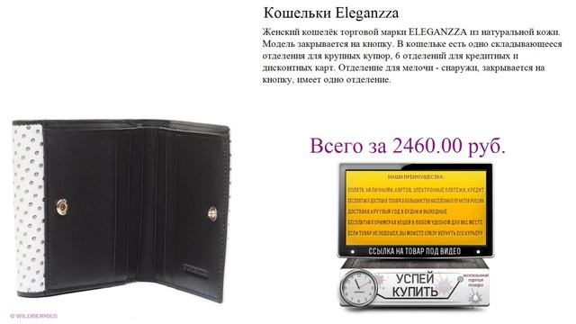 Кошельки Eleganzza Видеообзор смотреть онлайн