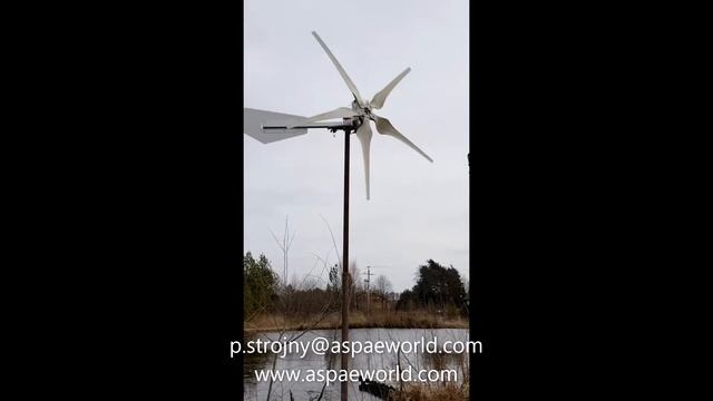 Turbina wiatrowa – wiatrak do napowietrzania akwenów wodnych - film nr. 3 - test hamowania смотреть онлайн