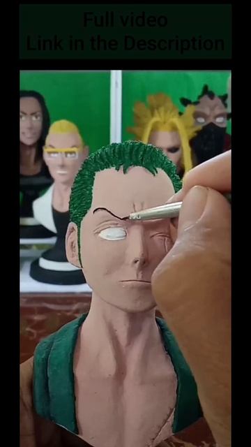 Roronoa Zoro - Painting the Paper Mache Clay Portrait Bust #shorts смотреть онлайн