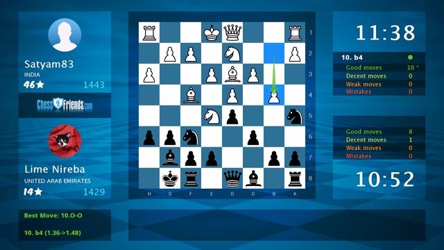 Chess Game Analysis: Satyam83 - Lime Nireba : 0-1 (By ChessFriends.com) смотреть онлайн
