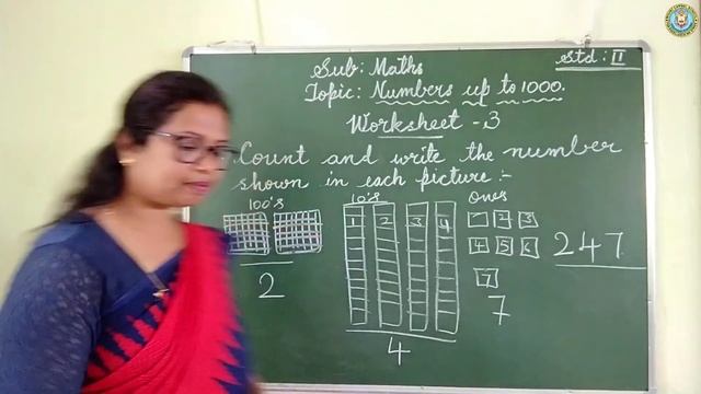 Grade 2| Mathematics| Numbers upto 1000 - Worksheet 3| MOUNT CARMEL SCHOOL, SHIVAMOGGA. смотреть онлайн
