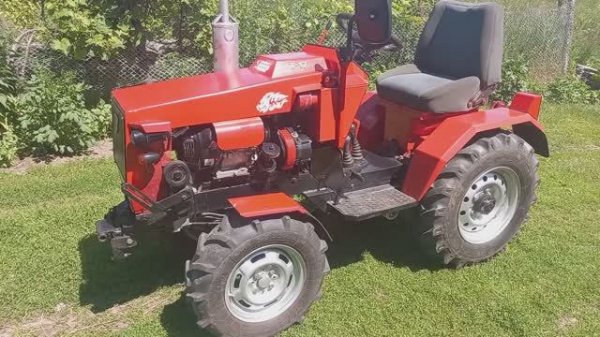 Окончательный вид самодельного мини трактора 4х4