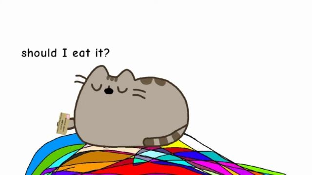 when pusheen blows bubble gum animation made by coffee cat смотреть онлайн