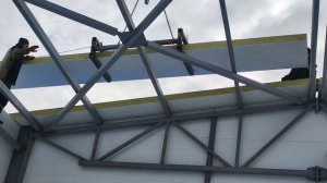 монтаж кровельных сендвич панелей 2 ч