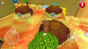 Прохожу миссию в игре SUPER BEAR ADVENTURE,,Пол это ЛАВА!"