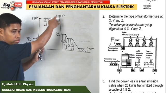 Electrical Power Transmission & Power Loss// Penghantaran Kuasa Elektrik (Tutorial 10.5) смотреть онлайн