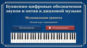 Буквенно-цифровые обозначения звуков и октав в джазовой музыке