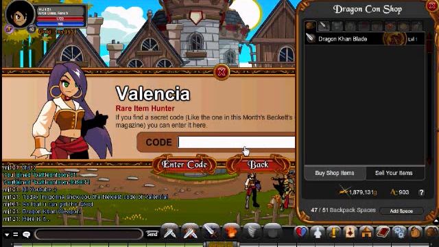 =AQW=Special Codes: DragonKhan Code By Valencia