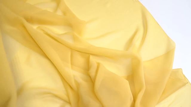 Ткань плательная шифон (желтый) 100% шелк смотреть онлайн