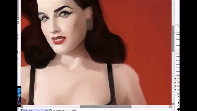 Dita Von Teese speedpaint смотреть онлайн