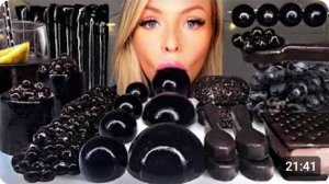 ASMR ЧЕРНЫЙ ВИНОГРАД_ ЖЕЛЕ КЁХО, РИСОВЫЙ ПИРОГ, ТАПИОКА, СЭНДВИЧ С МОРОЖЕНЫМ, ЧЕРНЫЙ УГОЛЬНЫЙ МУКБАН