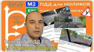 8.1 Сигналы поворота и торможения - разбор экзаменационных вопросов ГИБДД РФ.