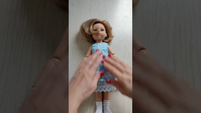 Платье без рукавов для куклы Паола Рейна.