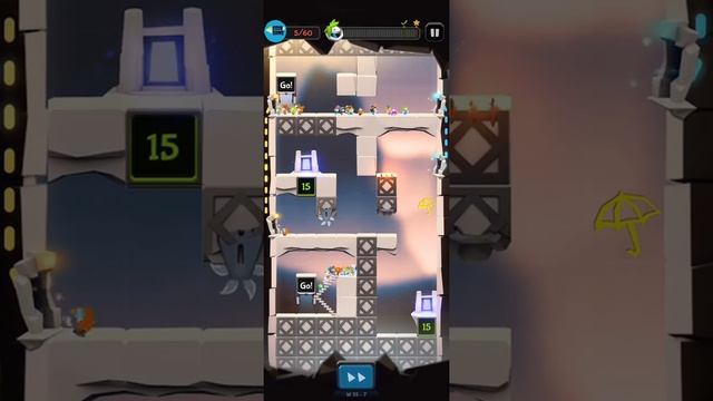 Lemmings: World 12 Part 4 , IOS/Android GamePlay