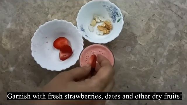 Strawberry lassi with dates | स्ट्रॉबेरी लस्सी | 2 ingredient evening drink | tulita aahar смотреть онлайн