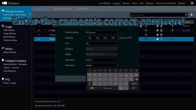 ADDING A DAHUA IP CAMERA TO A TVT NVR