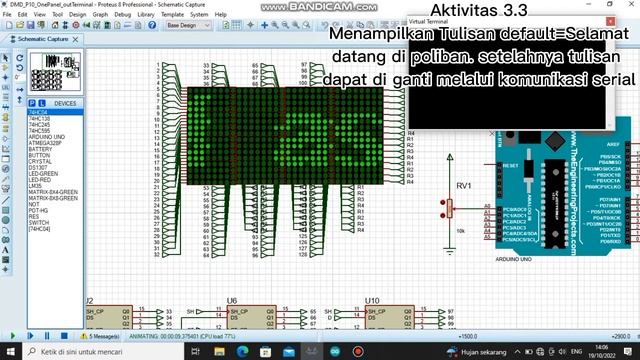 Program Display P10 simulasi proteus dan hardware смотреть онлайн
