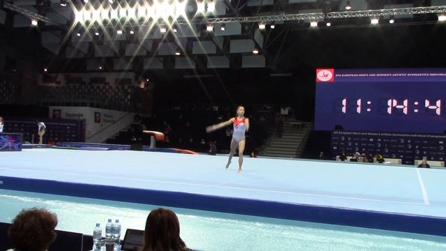 Christina Zwicker CRO FX podium training - 2019 European Championships смотреть онлайн