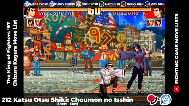 CHIZURU KAGURA MOVE LIST - The King of Fighters '97 (KOF97) смотреть онлайн