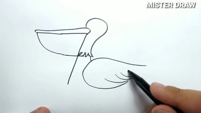 VERY EASY , How to turn number 7 into pelican cartoon , learn how to draw pelican смотреть онлайн