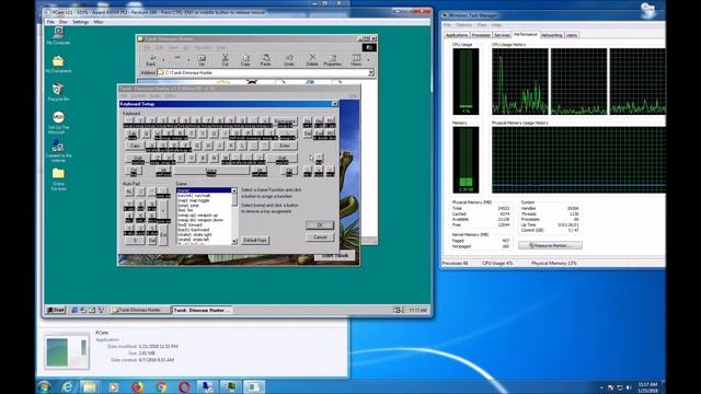PCEM v11 Emulator with Windows 98 Mounting hdds and Installing Drivers смотреть онлайн