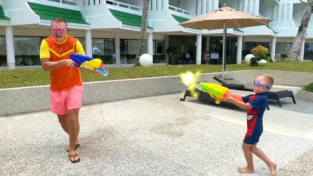 ЭКСТРЕМАЛЬНАЯ Битва Водными пистолетами НЁРФАМИ. Nerf War смотреть онлайн