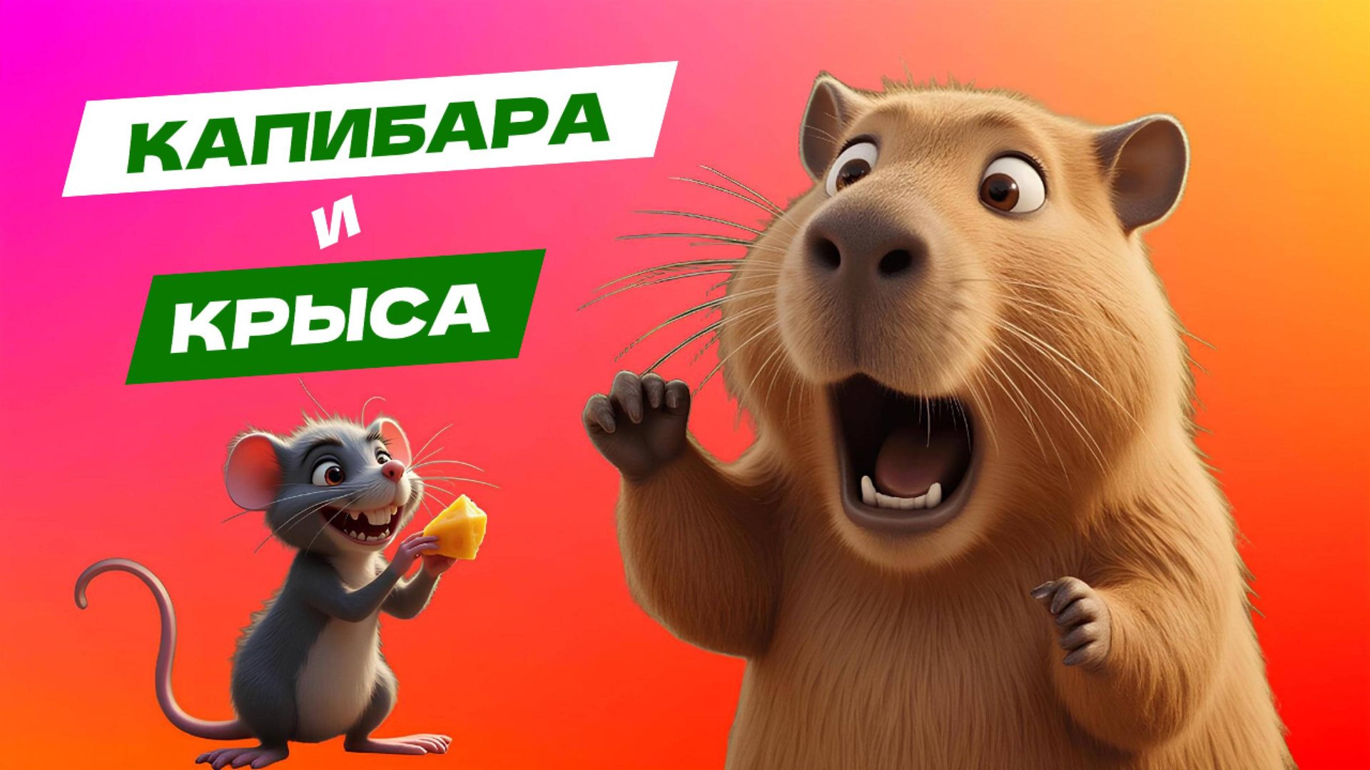 Капибара и Крыса — мультфильм для детей смотреть онлайн