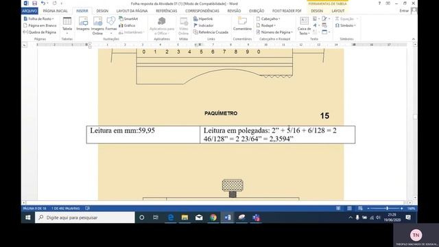 Gabarito Da Lista De Exercícios 01 - Metrologia Dimensinal