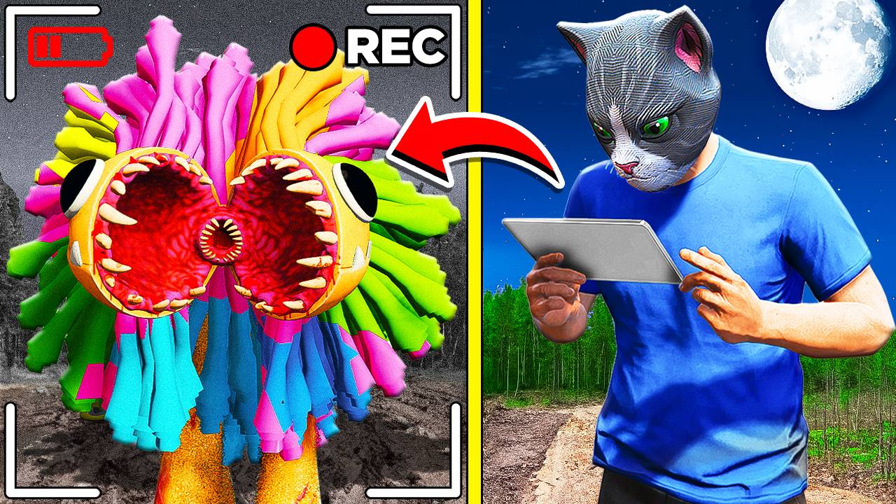 ЗАСНЯЛ КОШМАРНОГО ЯРНАБИ НА СКРЫТЫЕ КАМЕРЫ В ГТА 5! ПОППИ ПЛЕЙ ТАЙМ 4 В GTA 5! смотреть онлайн