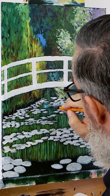 In this week's lesson, learn to paint a Monet-inspired bridge over a pond of water lilies in acryli смотреть онлайн