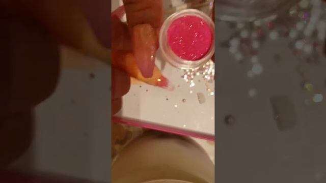 Uv gel practice nails #glitter #pink смотреть онлайн