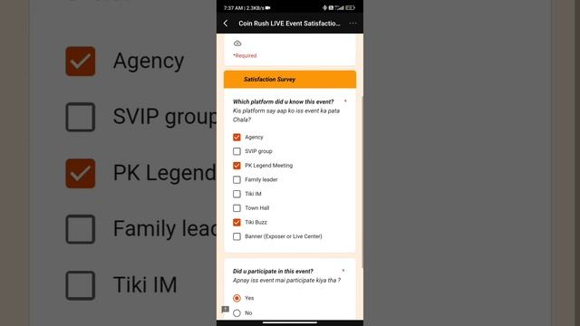 Tiki app coin rush live event satisafld survey//Tiki app survey form смотреть онлайн