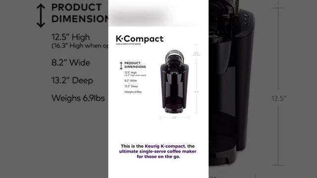 Keurig K-Compact Single-Serve K-Cup Pod Coffee Maker, Black