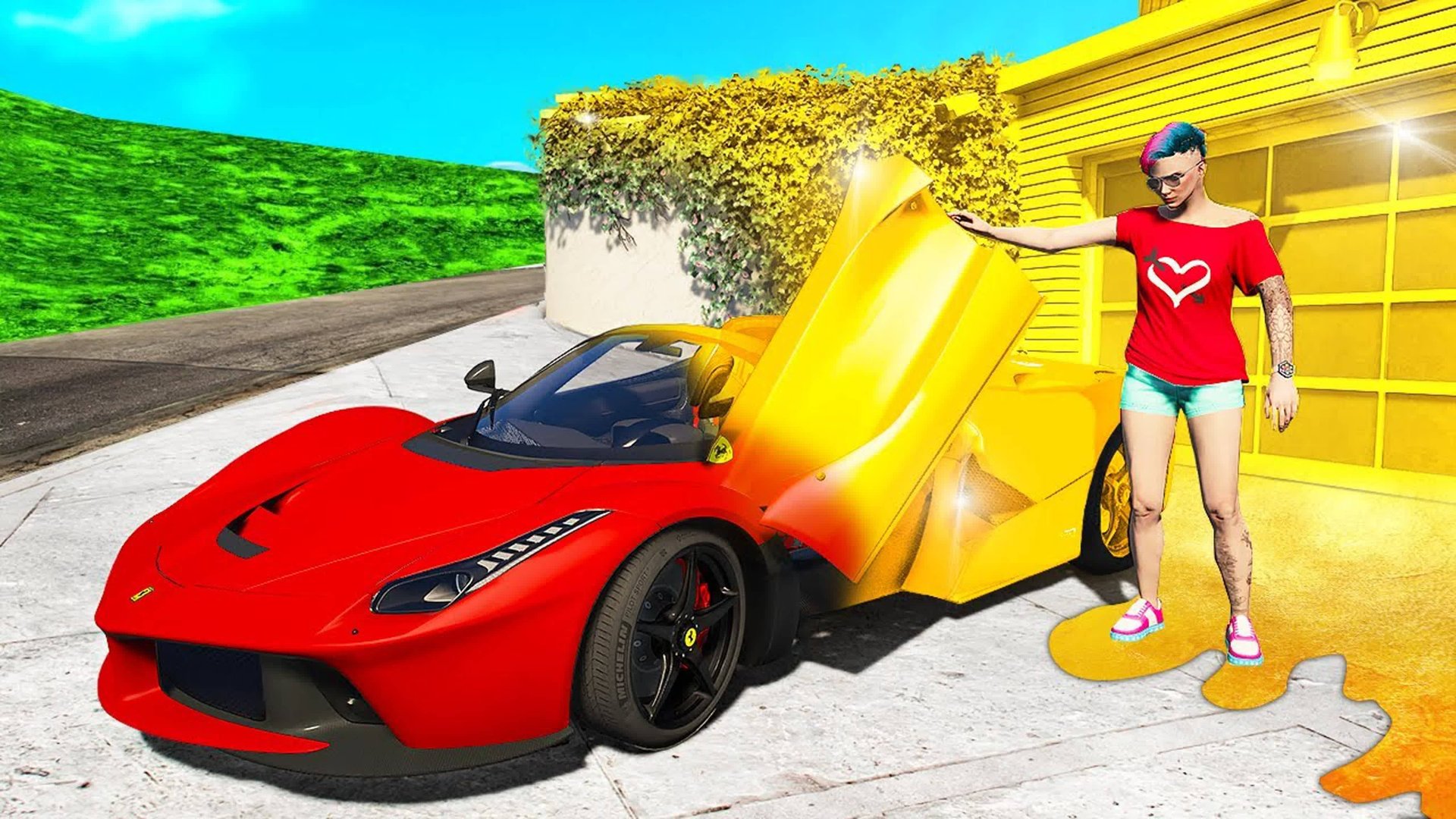 Гта 5, но все чего я Касаюсь превращается в Золото! ГТА5! (GTA 5 Online) смотреть онлайн