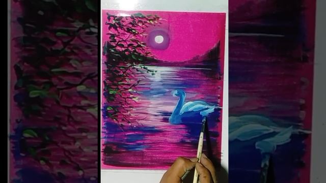 watercolor painting#swan#pencil work#viral videos#Hanskala смотреть онлайн