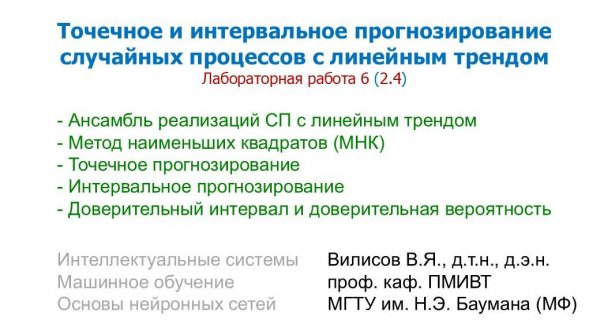 Лаб. 4 (2.4) Точечное и интервальное прогнозирование СП