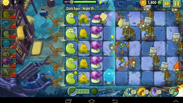 Plants vs Zombies 2 Dark Ages Night 15 смотреть онлайн