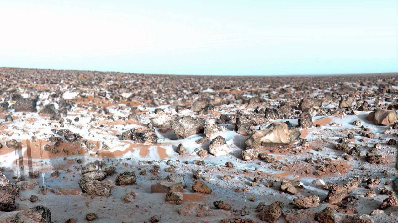 Снежные пейзажи Марса и космическая музыка. Немного релакса. смотреть онлайн