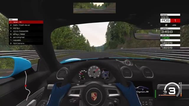 Assetto Corsa Nurburgring Tourist Online Porsche Cayman Lap смотреть онлайн