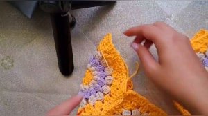 Летняя сумка крючком из 3 квадратов 💗