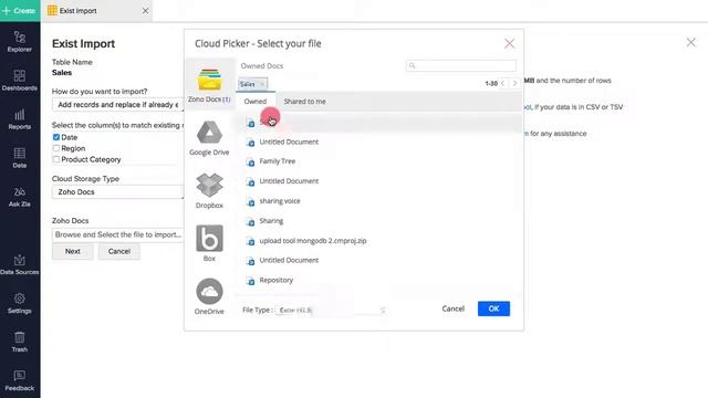 Zoho Analytics: Importing data into an existing table from cloud смотреть онлайн