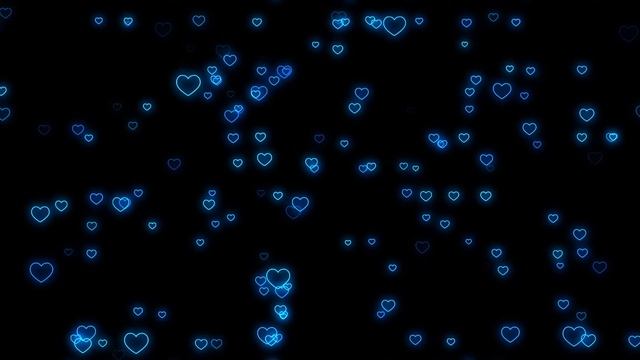 Flying Heart💙Blue Heart Background | Neon Light Love Heart Background Video Loop [3 Hours] смотреть онлайн