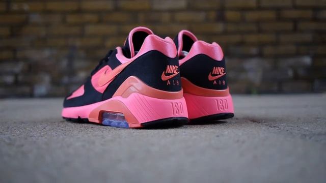 Nike x Comme des Garçons Air Max 180 Quick Look & On Feet (Lazer Pink, Black + Solar Red) смотреть онлайн