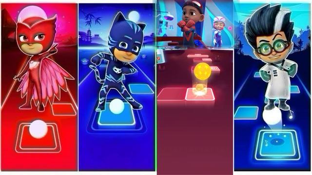 Catboy 🆚 Owlette 🆚 Gekko 🆚 Romeo | PJ Masks | Tiles Hop EDM Rush смотреть онлайн