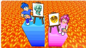 Роблокс папа и дочка, рисуем