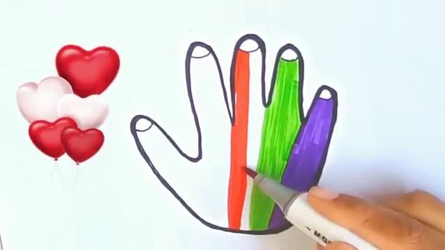 Сурет салу қол. Bolalar uchun qo'l rasm chizish. How to draw a hand смотреть онлайн