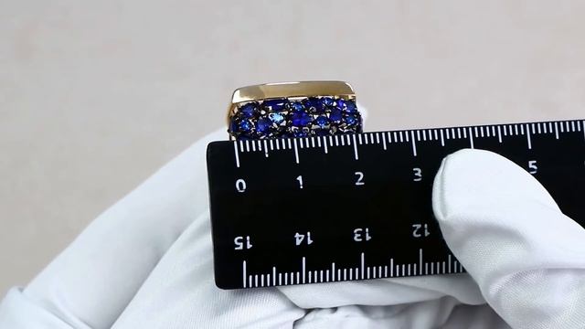 Золотое кольцо Александра с фианитом и сапфировым корундом кл3292-27ск-с смотреть онлайн