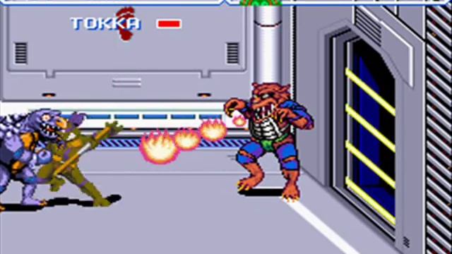 TMNT Turtles In Time - Tokka And Rahzar Boss Battle